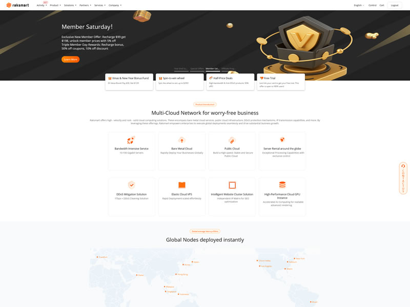 RAKsmart:独立服务器5折(新购/续费)，香港/日本/美国机房，大带宽/高防/站群可选，低至$35/月